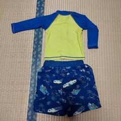 子供水着　男児90　ラッシュガード　バンツ　パーカーの画像