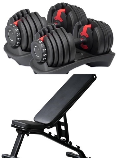 【まだまだ使えます】定価37880円トレーニング用　ベンチとダンベルのセット