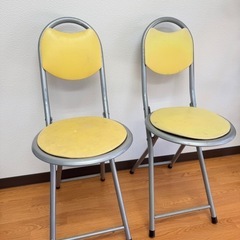 折りたたみ式パイプ椅子2脚セット