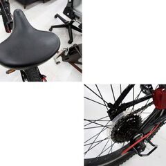 CAPTAINSTAG WILDER 20インチ 折りたたみ自転車 6段変速 極太2.8タイヤ マットブラック キャプテンスタッグ 苫小牧西店の画像