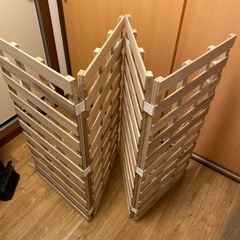 4つ折り 桐 すのこベッド シングル