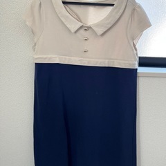 ミルクティー　ノースリーブワンピース　授乳用