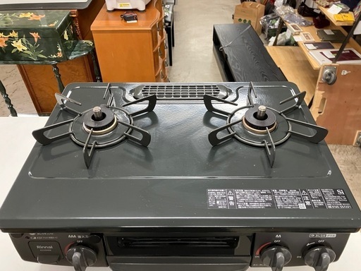 ☆値下げ☆I 2505-072 Rinnai ガステーブル LPガス KG35NBKL RT35NJH 2023年製 通電確認済み キ