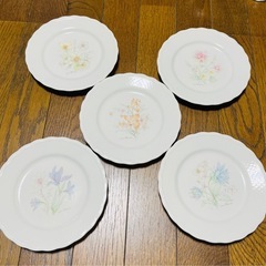 Nitto 花柄 洋プレート皿 5枚セット 洋食器 ニットー