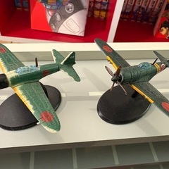 飛行機　零戦他、6機ミニチュア模型　中古品の画像