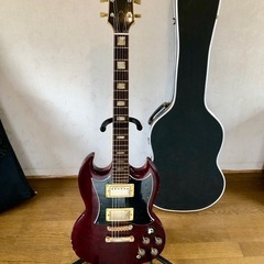 【値引きあり】Greco エレキギター バーガンディ ハードケー...