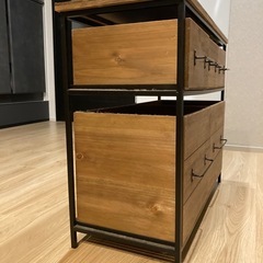 引き渡し決定済:ラック　小物収納　アイアンウッドの画像