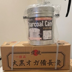 【未使用・室内保管】備長炭10kg＋チャコール缶セット｜飲食店に...