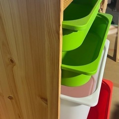 表示価格から500円値下げ中　IKEA トロファスト　収納コンビネーション　ボックス付き　子供部屋　収納棚　TROFAST　イケア　おもちゃ箱の画像