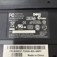 ☆値下げ☆H 2505-077 DELL メンブレンキーボード SK-8115　動作確認済み キズ 汚れありの画像