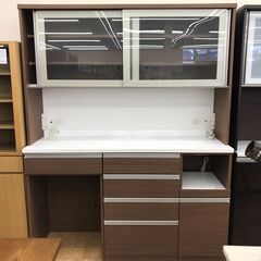★ジモティ割あり★ ニトリ 食器棚 ブラウン H202×W160...