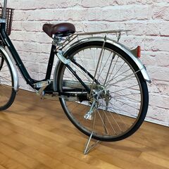  【大人用】整備済中古自転車 ブリヂストン 軽いアルミフレーム 26型カルーサ 緑色 <自転車のオオムラ 静岡店>の画像