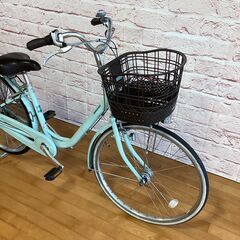 【大人用】整備済中古自転車 ブリヂストン 現行モデルで一番軽い26型アルミーユ ミント色 <自転車のオオムラ 静岡店>の画像
