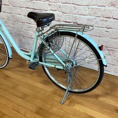 【大人用】整備済中古自転車 ブリヂストン 現行モデルで一番軽い26型アルミーユ ミント色 <自転車のオオムラ 静岡店>の画像