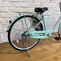 【大人用】整備済中古自転車 ブリヂストン 現行モデルで一番軽い26型アルミーユ ミント色 <自転車のオオムラ 静岡店>の画像