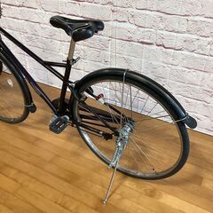 【大人用】整備済中古自転車 ブリヂストン 27型プレスティーノ ベルト駆動  黒色 <自転車のオオムラ 静岡店>の画像