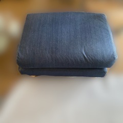 無印良品　オットマン　デニム　程度良好の画像