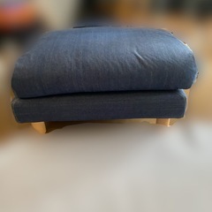 無印良品　オットマン　デニム　程度良好の画像