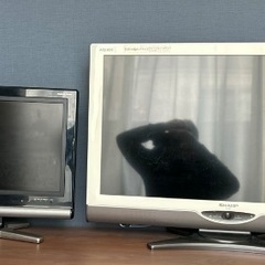二台同時・リモコンなし！液晶テレビAQUOSの32型と20型を取...