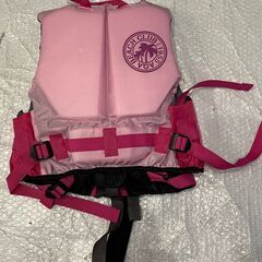 美品 AQA 子供 ライフジャケット サイズM 120〜140㎝ 女の子用の画像