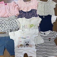 80cm 子ども夏服 14点まとめ売り 甚平･ズボン･肌着･Tシャツ･ロンパースの画像