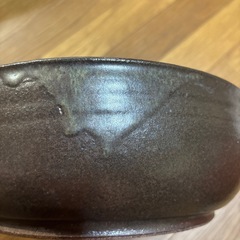 ⑦シックなお色　シンプルな大鉢　陶器　作家物　窯印あり　の画像