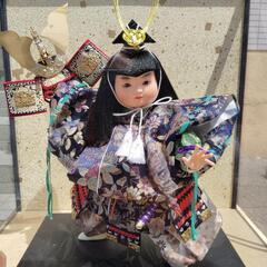 無料！0円！譲ります！あげます！日本人形 兜差 五月人形 ガラス