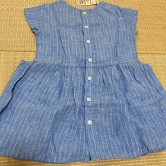 新品　無印　半袖ワンピース　100センチの画像