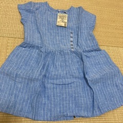 新品　無印　半袖ワンピース　100センチ