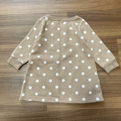 クマ刺繍 水玉チュニック80の画像