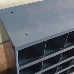 【武蔵小山店】 [在庫4点→3点 各売] DURHAM 24 OPENING BIN スチールキャビネット PFS P.F.S. PACIFIC FURNITURE SERVICE インダストリアル 本棚 小物 収納 靴箱 ガレージ スチール 棚 キャビネット シンプル industrial steel iron garage cabinet bookcase us usa america の画像