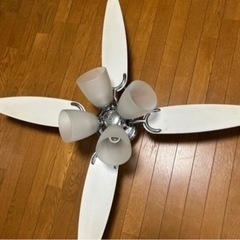 白い羽シーリングファンの画像