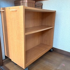 クローゼット(押し入れ)収納二個組　キャスター付き の画像