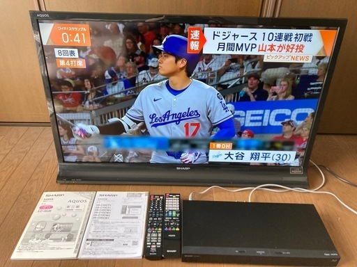SHARP AQUOS 40インチ液晶テレビ/ブルーレイレコーダー