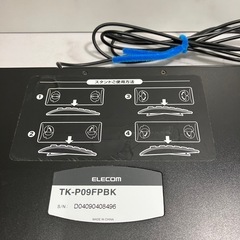 ☆値下げ☆H2505-083 ELECOM パンタグラフキーボード TK-P09FPBK 動作未確認 キズ 汚れありの画像