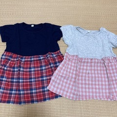 無印　チュニックワンピース　2枚セット90センチ