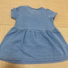 無印　デニム地　チュニックワンピースの画像