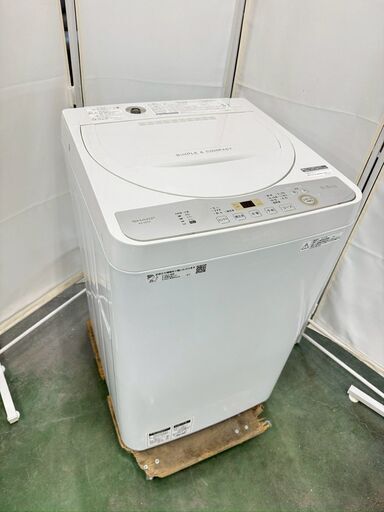 大阪送料無料★3か月保障付き★洗濯機★2019年★ES-GE5C-W★IS-65 大阪送料無料☆3か月保障付き☆洗濯機☆シャープ☆5.5