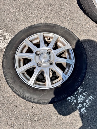 軽アルミホイール４本　eKワゴン装着　夏タイヤ付き