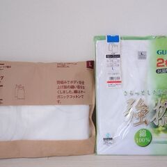 新品　無印&グンゼ　Lサイズ　3枚セットスリーブレスシャツ