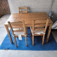 ikea イケア ダイニングセット パイン無垢