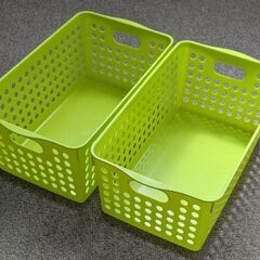 収納ケース　ネオングリーン　2個セット