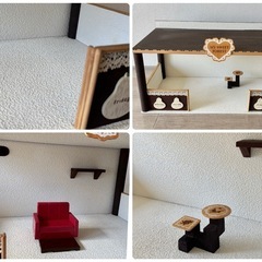 ミニチュア　ドールハウス　スィーツ屋さんイメージ　ハンドメイド　シルバニアにもの画像