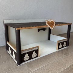 ミニチュア　ドールハウス　スィーツ屋さんイメージ　ハンドメイド　シルバニアにもの画像