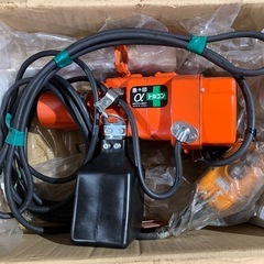 美品　動作確認済み　象印　小型電気チェーンブロック　αS-006...