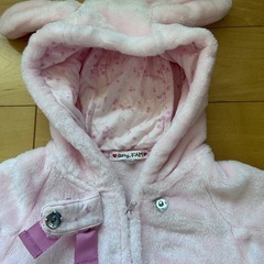 お値下げ★美品★女の子　80サイズ　ロンパース　もこもこ 　の画像