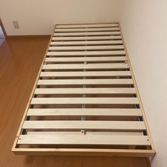 シングル 脚付きヘッドレスすのこベッドの画像
