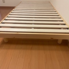 シングル 脚付きヘッドレスすのこベッドの画像