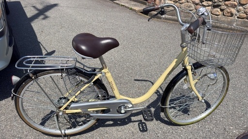 【値下げ】 手渡し 三木市／小野市 velours ママチャリ 24インチ 150-165 自転車本体