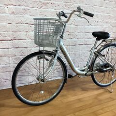  【大人用】整備済中古自転車  丸石 軽いアルミフレーム 26型カール 銀色 <自転車のオオムラ 静岡店>の画像